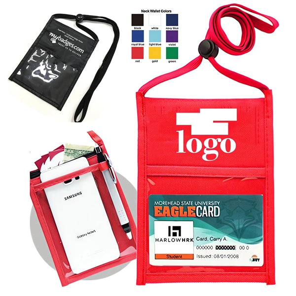Event Badge Holder Lanyard Neck Wallet