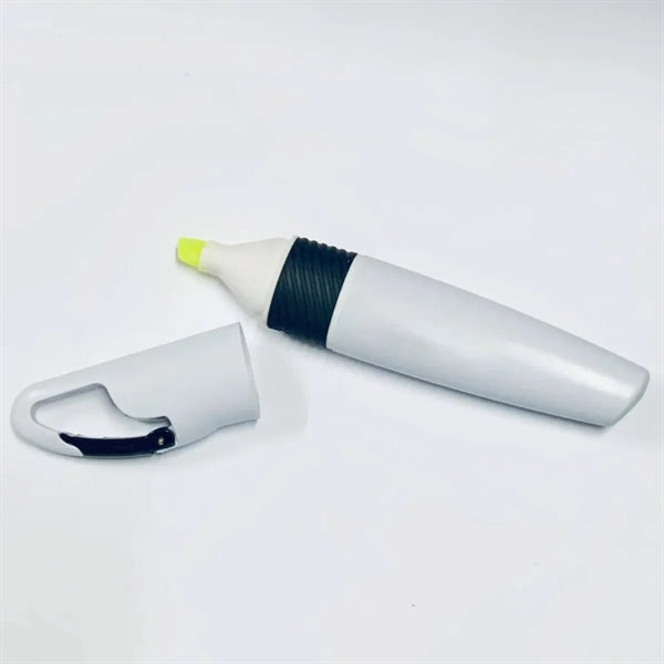 Highlighter pen with a unique carabiner design