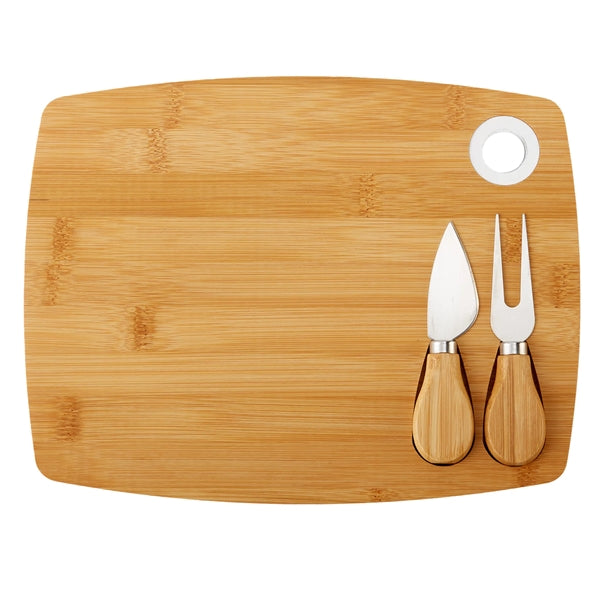 Bamboo Cheese Board Charcuterie Set