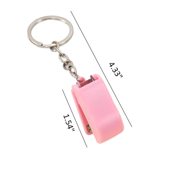 5 Sets Handheld Mini Cute Colorful Desk Keychain Stapler