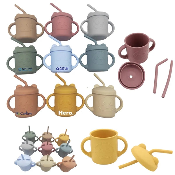 200ML Babies and Children Learning Cup with Handles and Lid