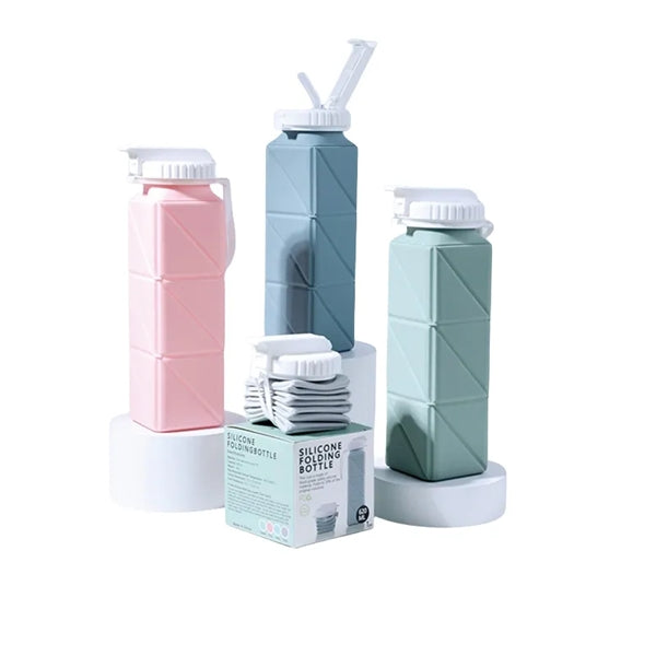 20 oz Silicone Foldable Water Bottles Travel Compact Size
