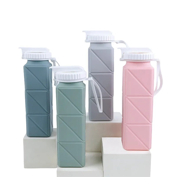 20 oz Silicone Foldable Water Bottles Travel Compact Size