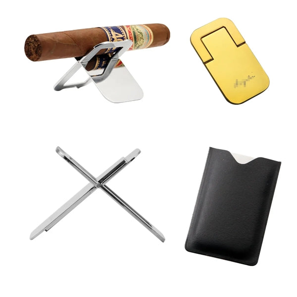 5 Pcs Aluminum Folding Cigar Cigarette Ashtray Holder