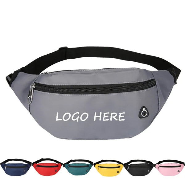 Nylon Outdoor 2 Zippered Fanny Pack