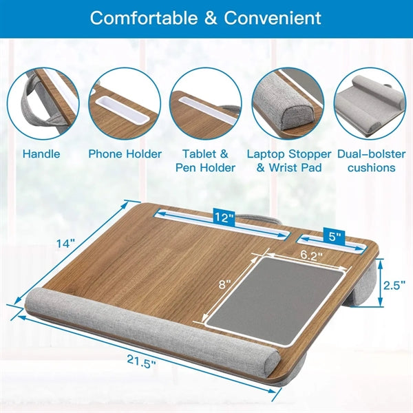 Portable Lap Desk for Laptop with Cushion