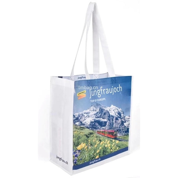 Sublimated PET Non-Woven Gusset Tote Bag -2 Sided 12"x13"x8"