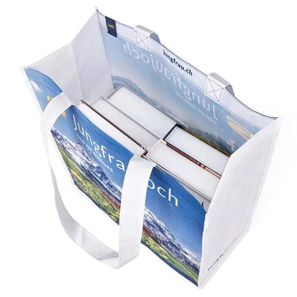 Sublimated PET Non-Woven Gusset Tote Bag -2 Sided 12"x13"x8"