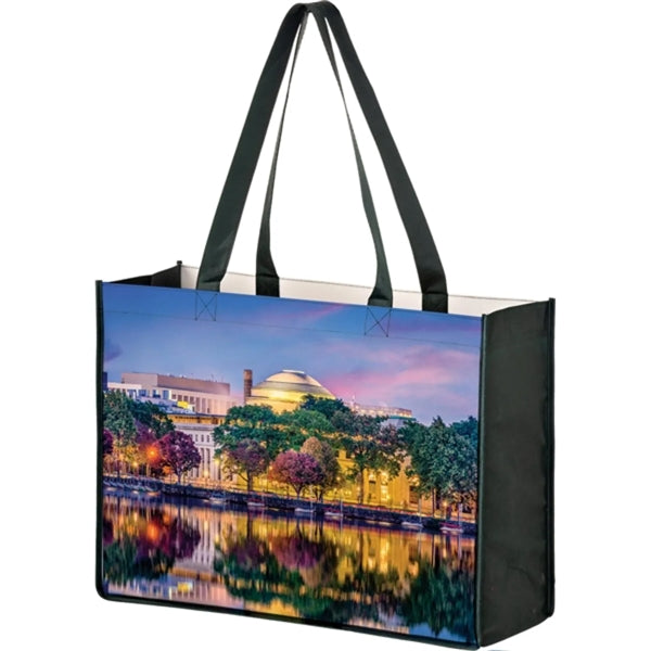 Sublimated PET Non-Woven Tote Bag Gusset -2 Sided 18"x16"x5"