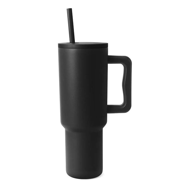 40 Oz. Tumbler with Handle and Straw Lid