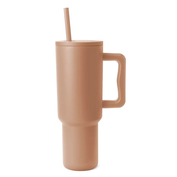 40 Oz. Tumbler with Handle and Straw Lid