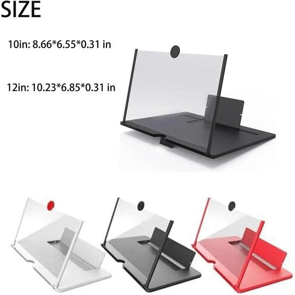 10 Inch HD Phone Screen Amplifier with Foldable Stand Holder