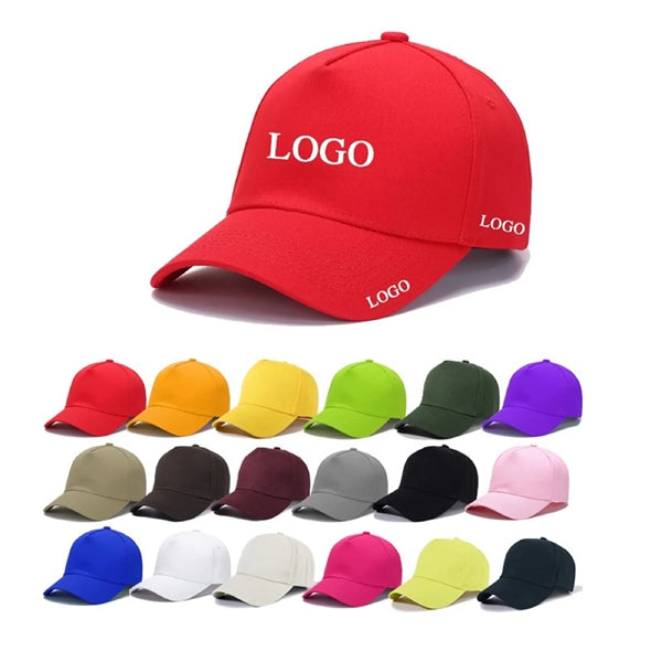 Five Panels Cotton Sunshade Baseball Cap