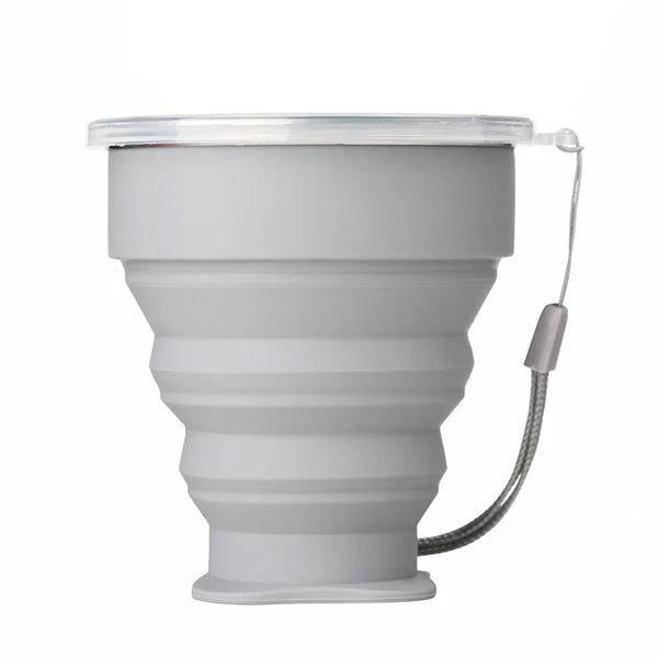 Silicone Folding Camping Cup with Lids