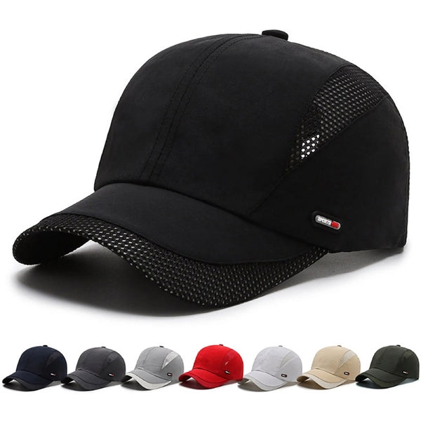 Multi Panels Curved Brim Baseball Cap with Mesh