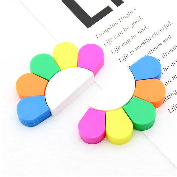 Five color fan highlighter pen