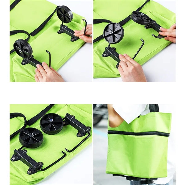 Folding Shopping Cart with Wheels