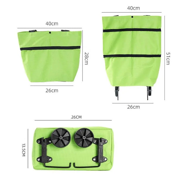 Folding Shopping Cart with Wheels