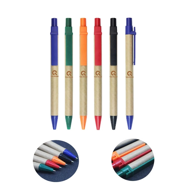 10 Pack Kraft Paper Ballpoint Pens