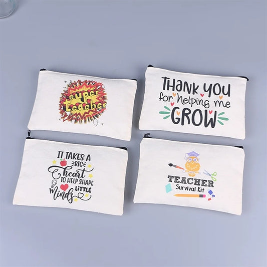 DIY Canvas Pencil Case Makeup Bags