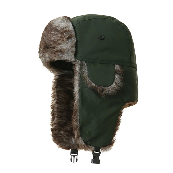 Winter Windproof Trapper Hat With Faux Fur