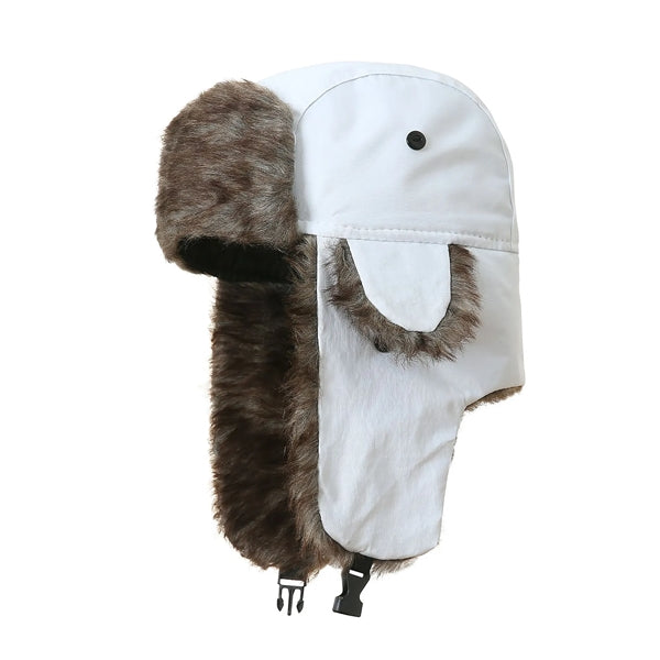 Winter Windproof Trapper Hat With Faux Fur