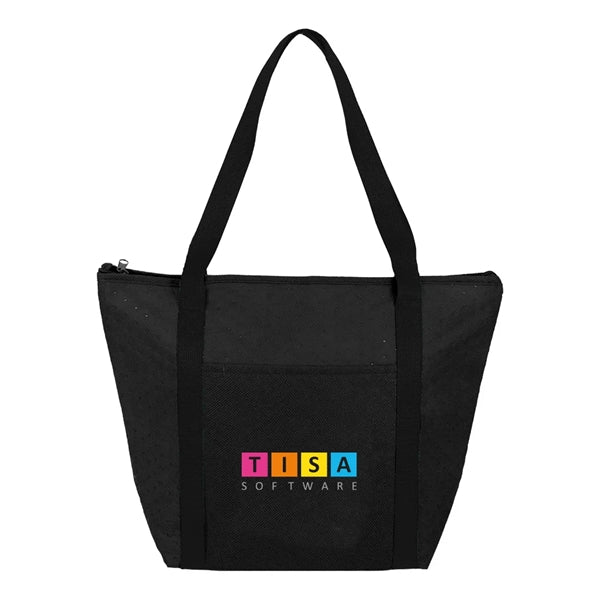Wide Zipper Cooler Tote Bag
