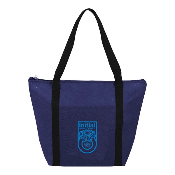 Wide Zipper Cooler Tote Bag