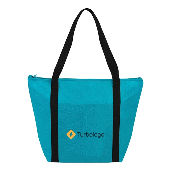 Wide Zipper Cooler Tote Bag