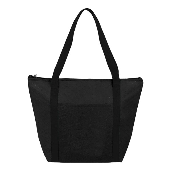 Wide Zipper Cooler Tote Bag