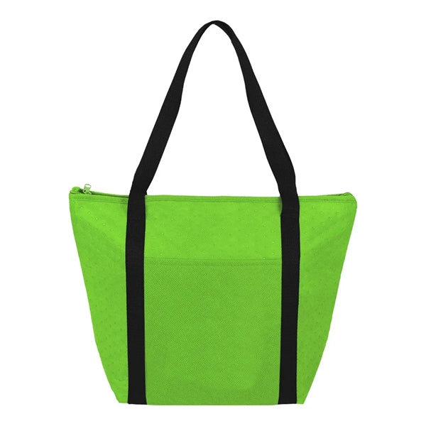 Wide Zipper Cooler Tote Bag