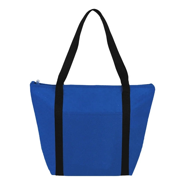 Wide Zipper Cooler Tote Bag