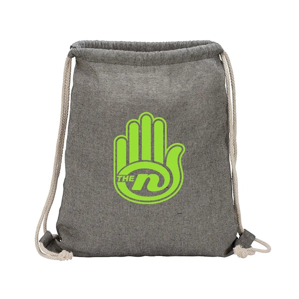 Recycled Cotton Drawstring Backpack