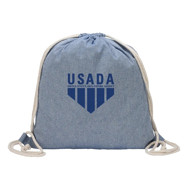 Recycled Cotton Drawstring Backpack