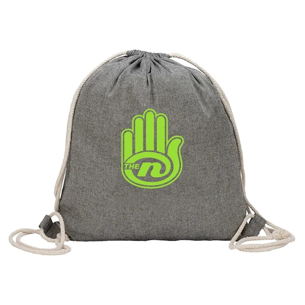 Recycled Cotton Drawstring Backpack