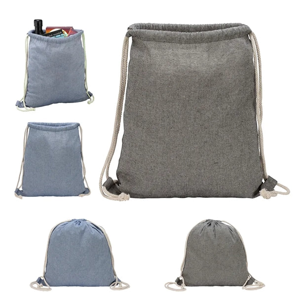Recycled Cotton Drawstring Backpack