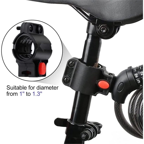 High Security 5 Digit Resettable Combination Bicycle Lock