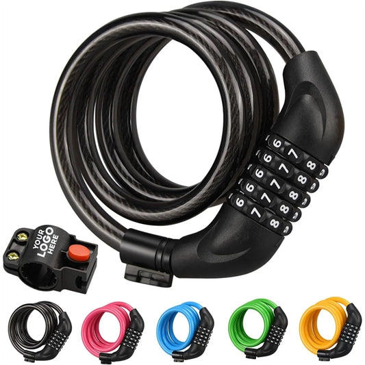 High Security 5 Digit Resettable Combination Bicycle Lock