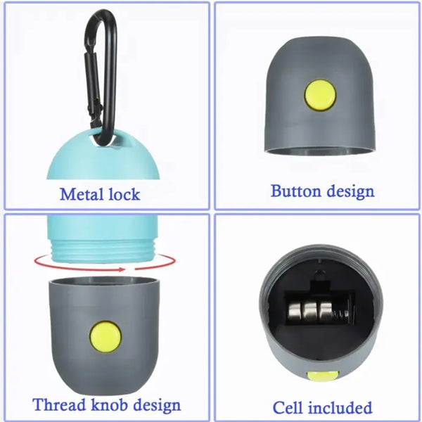 4 " x 1.6 " Poop Bag Dispenser With Flashlight