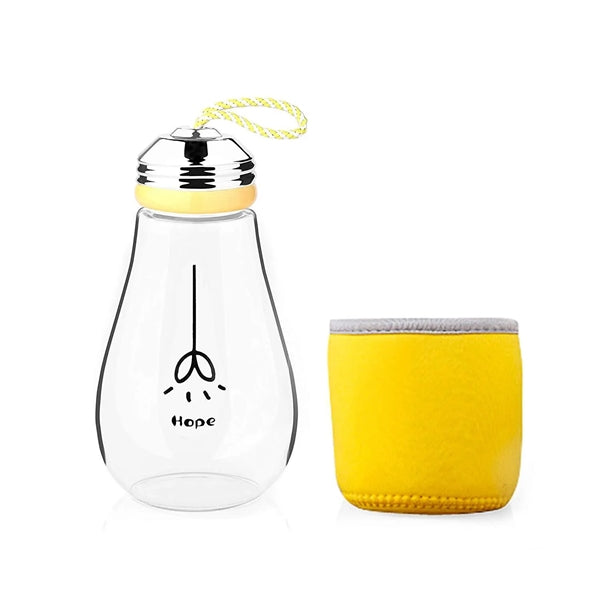Bulb Shaped Glass Water Bottles