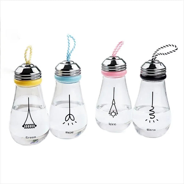 Bulb Shaped Glass Water Bottles
