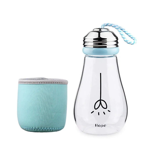 Bulb Shaped Glass Water Bottles