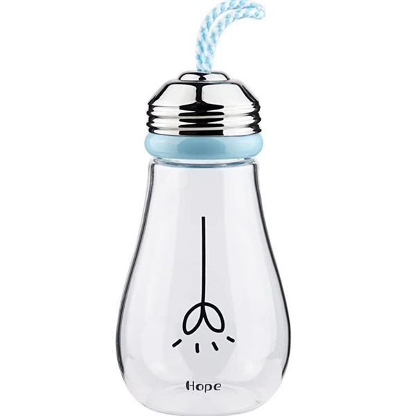 Bulb Shaped Glass Water Bottles
