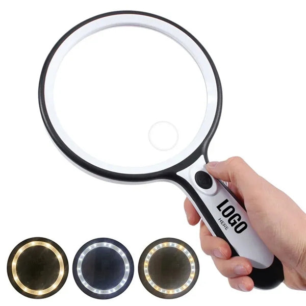 10X Lighted Handheld Reading Magnifier with 30 LED Lights