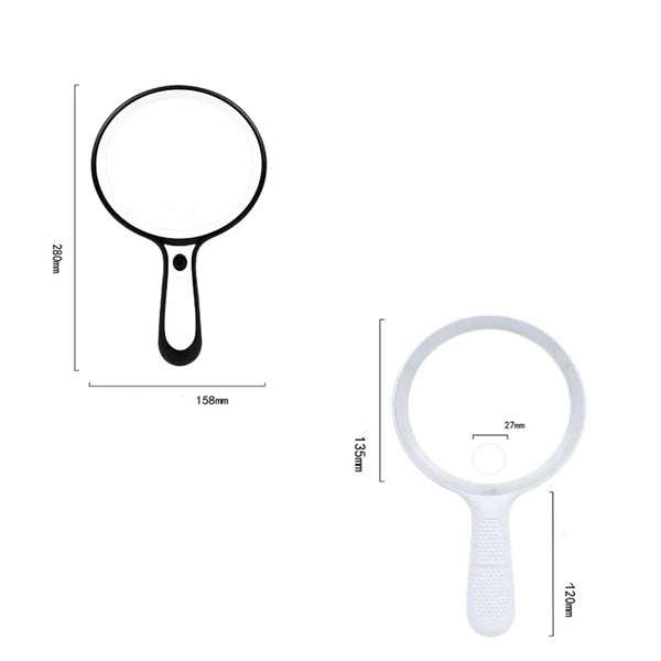 10X Lighted Handheld Reading Magnifier with 30 LED Lights