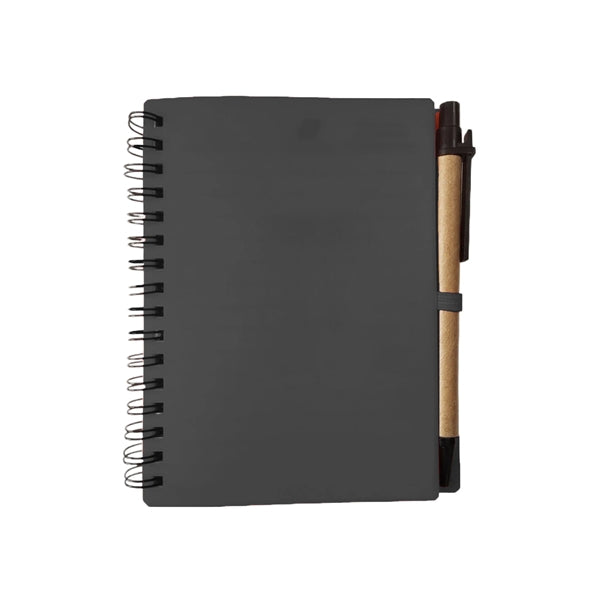 Plastic Cover Spiral Notepad with Pen
