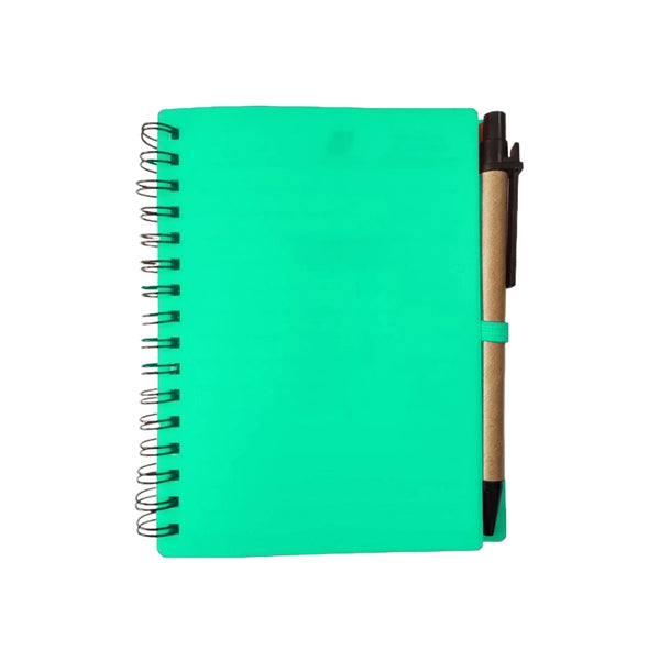 Plastic Cover Spiral Notepad with Pen