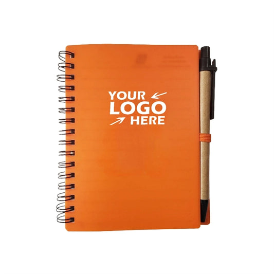 Plastic Cover Spiral Notepad with Pen