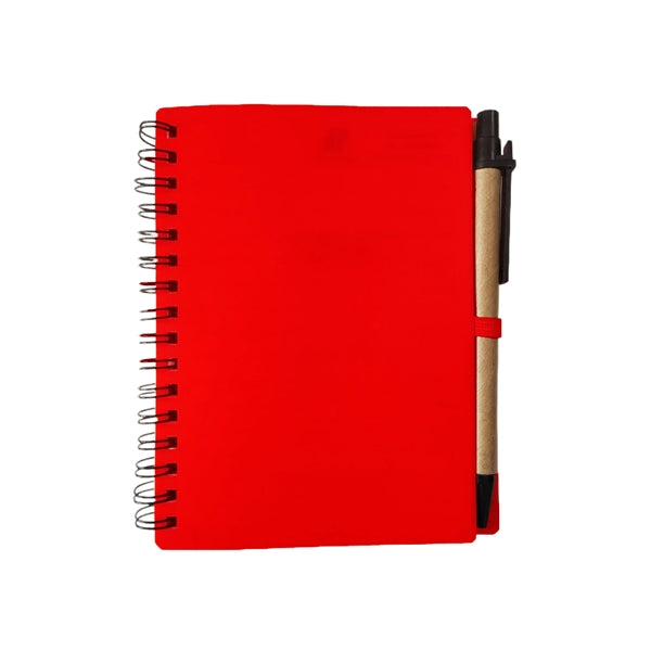 Plastic Cover Spiral Notepad with Pen