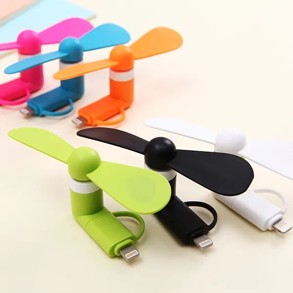 2 in 1 Portable USB Cellphone Fan